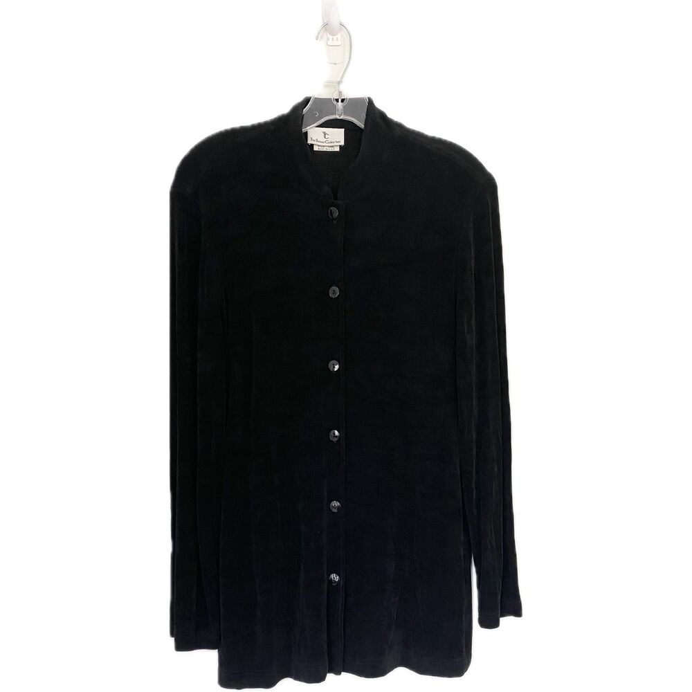 The Travel Collection Black Button Up Cardigan Sz S/M/L